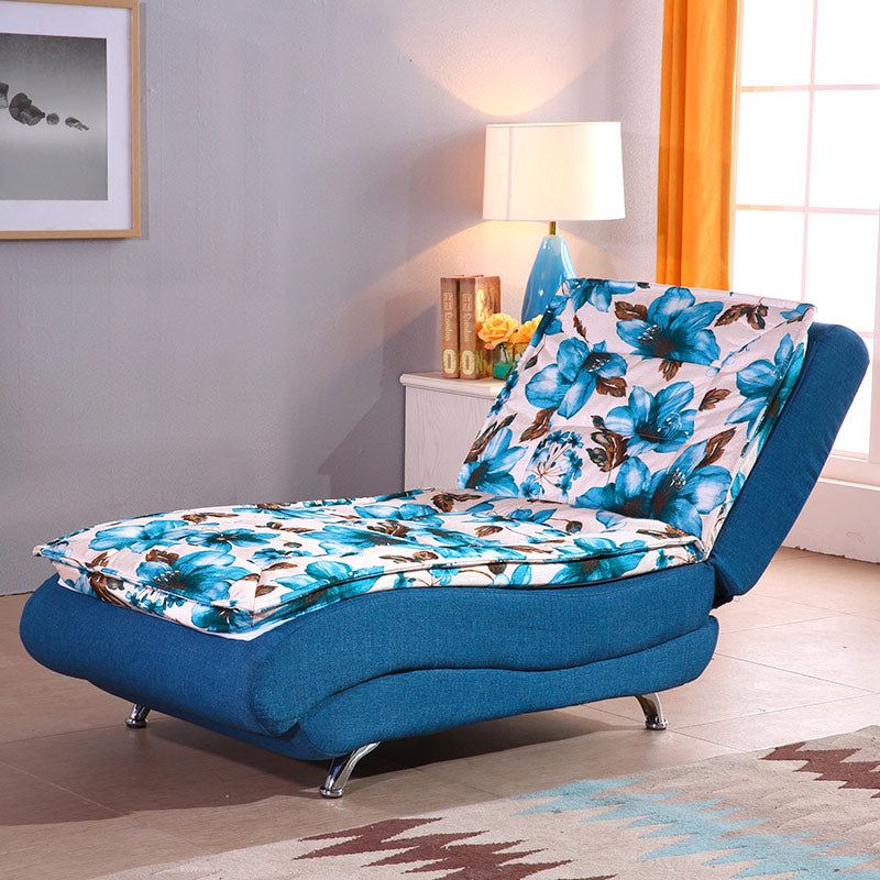 Adjustable Chaise Lounge Chair for Living Room with Metal Base