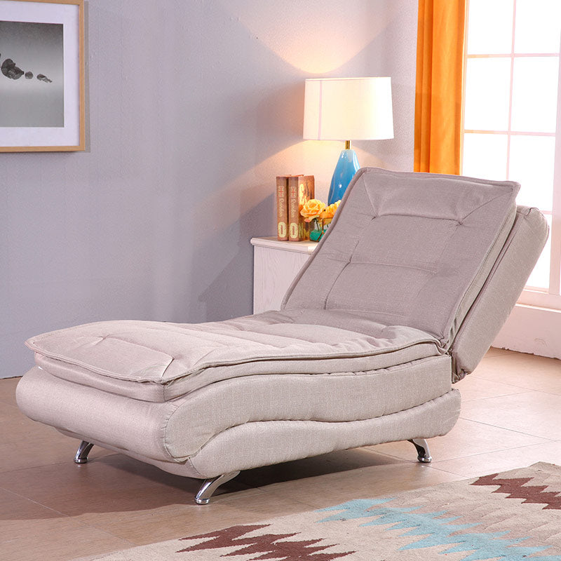 Adjustable Chaise Lounge Chair for Living Room with Metal Base