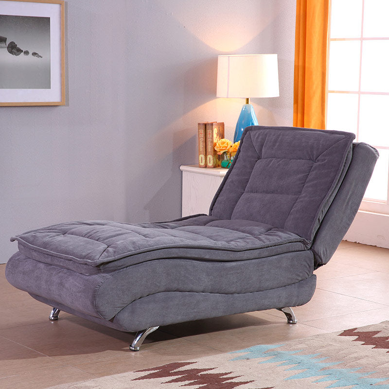 Adjustable Chaise Lounge Chair for Living Room with Metal Base