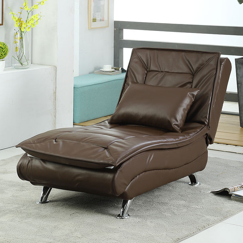 Adjustable Chaise Lounge Chair for Living Room with Metal Base