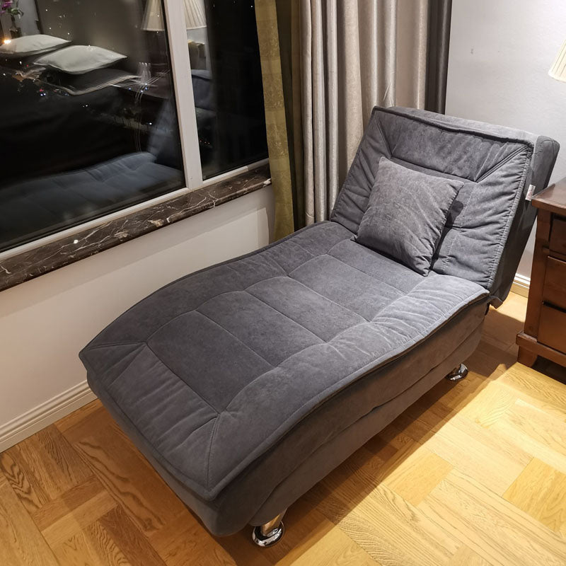 Adjustable Chaise Lounge Chair for Living Room with Metal Base
