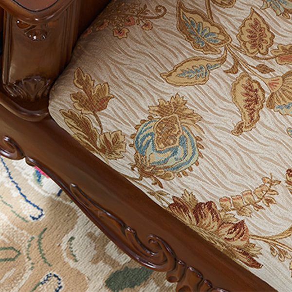 French Country Nailhead Trim Chaise Lounge Couch One Armed Chenille Lounge Chair