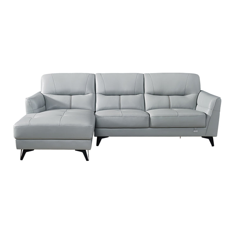 Flared Arm Sectional Sofa Contemporary Faux Leather Sectional Sofa Set