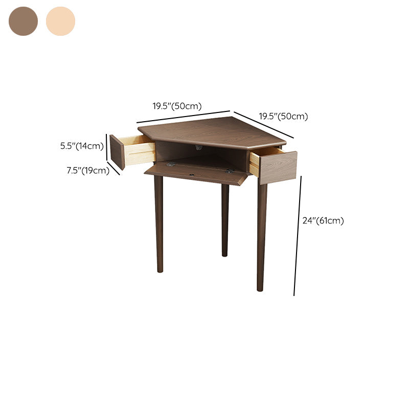 Mid-Century Modern Make-up Vanity Solid Wood Flip-Top Dressing Table