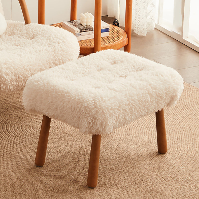 Contemporary Accent Armchair in Solid Wood Frame with Tight Back