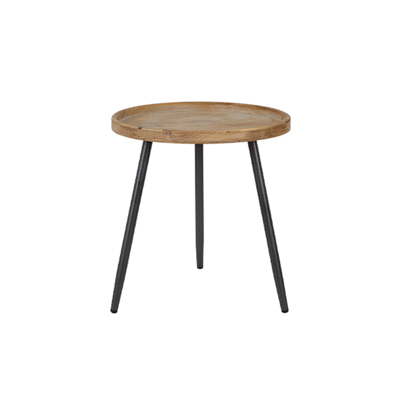 20-inch Tall Solid Wood Side Table Rustic Tray Top 3 Legs End Table
