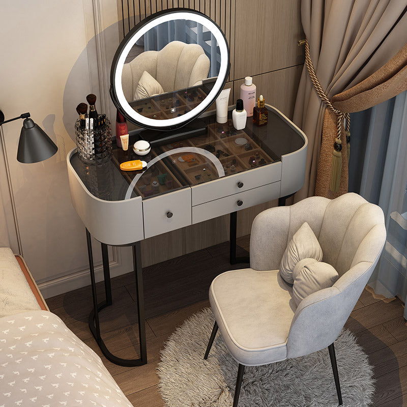 Lighted Mirror Makeup Counter Removeable Vanity Dressing Table