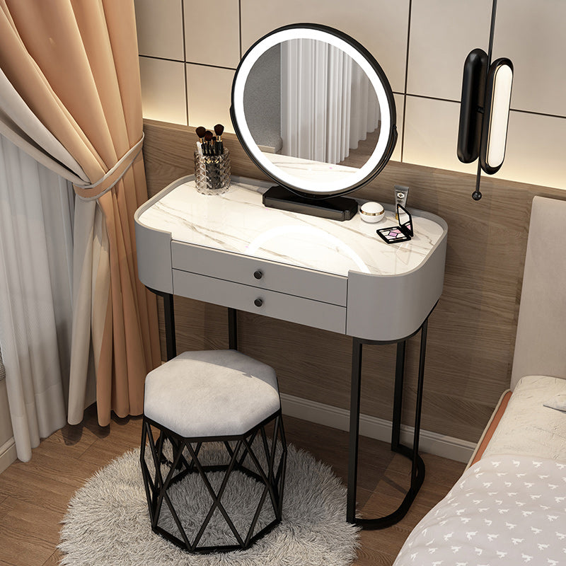 Lighted Mirror Makeup Counter Removeable Vanity Dressing Table