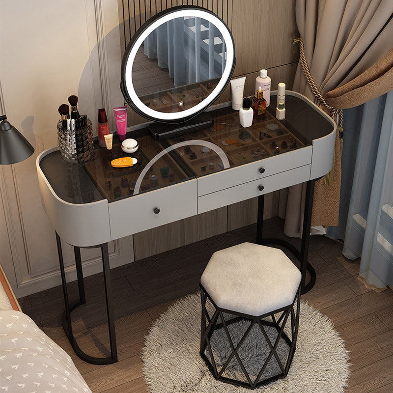 Lighted Mirror Makeup Counter Removeable Vanity Dressing Table