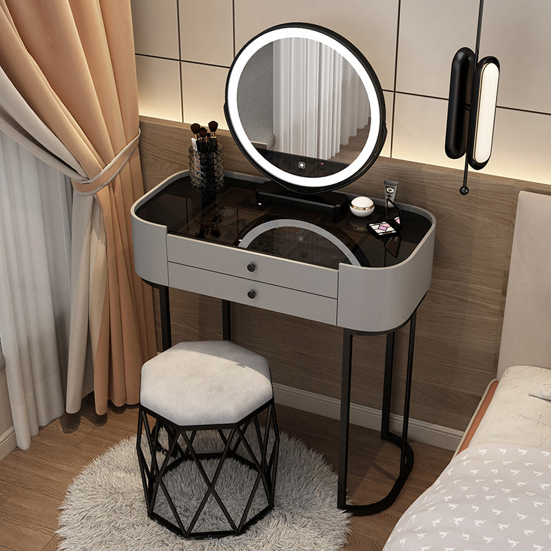 Lighted Mirror Makeup Counter Removeable Vanity Dressing Table