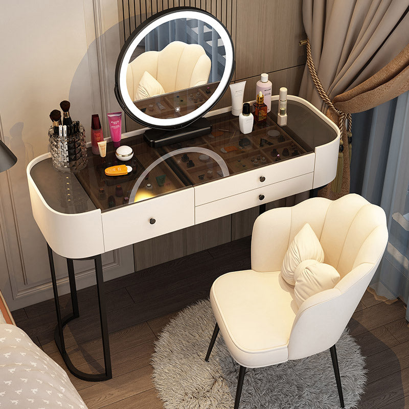 Lighted Mirror Makeup Counter Removeable Vanity Dressing Table