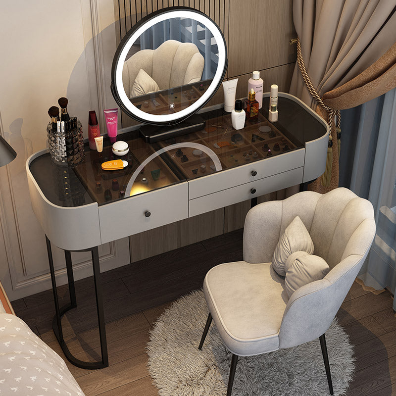 Lighted Mirror Makeup Counter Removeable Vanity Dressing Table