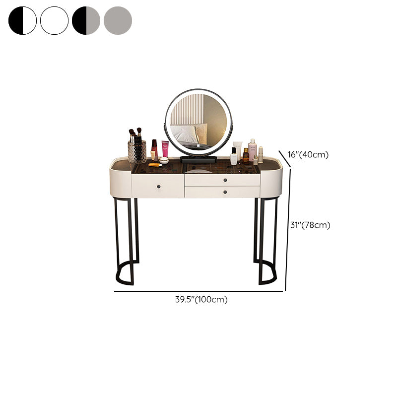 Lighted Mirror Makeup Counter Removeable Vanity Dressing Table