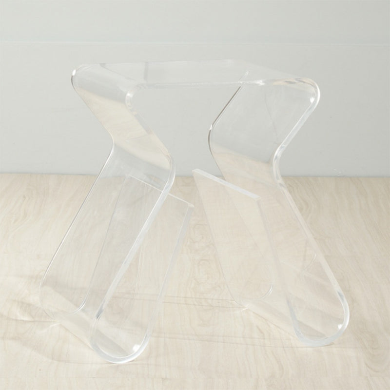 16.9" Tall Acrylic End Table Modern Abstract Sofa Side Accent Table with Storage