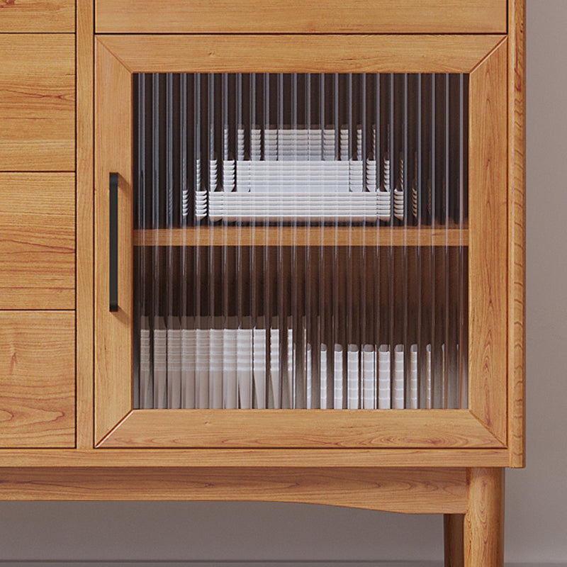 Mid-Century Design Wood Cabinet Mid Century Modern 1 - Door Cabinet with 4 Drawers