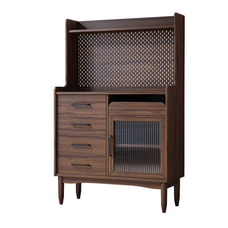 Mid-Century Design Wood Cabinet Mid Century Modern 1 - Door Cabinet with 4 Drawers