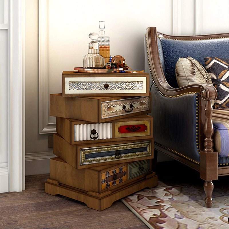 Mid-Century Design Rectangle Side Cabinet Wood Storage Cabinet