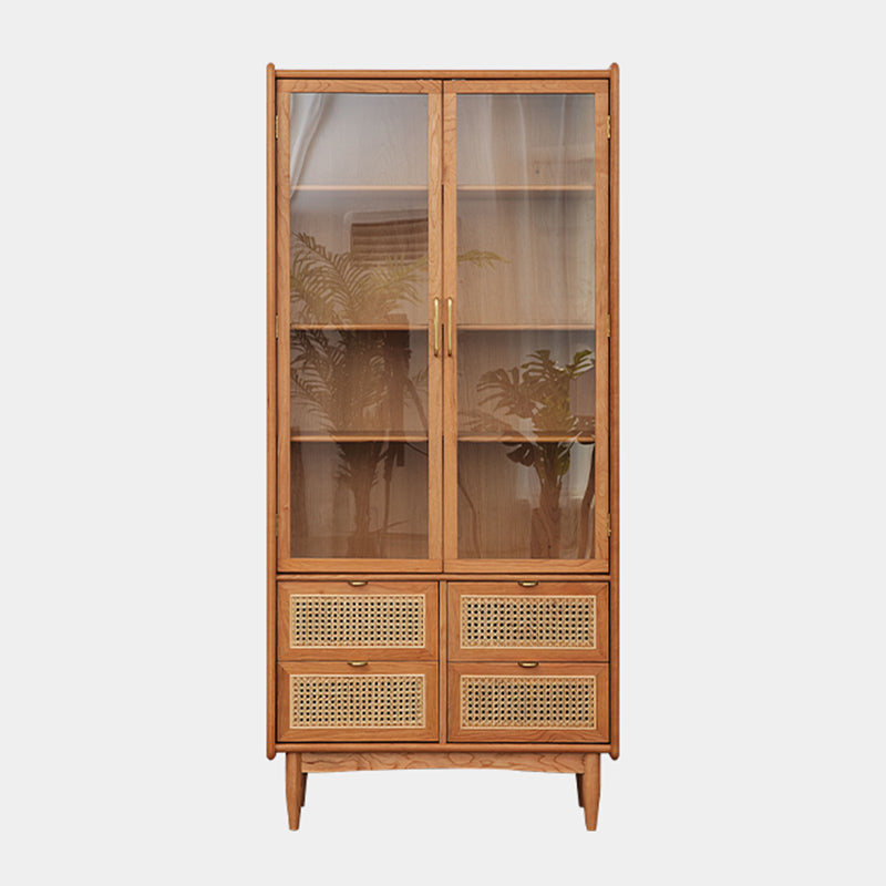 Simplicity Rectangle Storage Cabinet Solid Wood Accent Cabinet