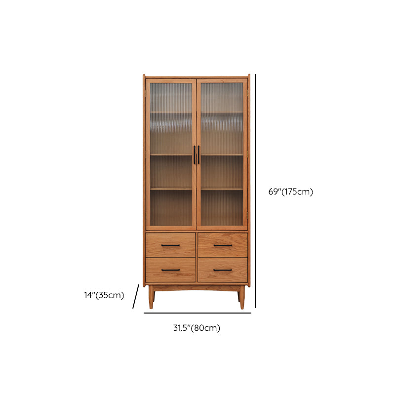 Simplicity Rectangle Storage Cabinet Solid Wood Accent Cabinet