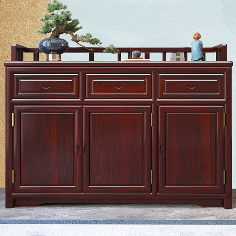 Traditional Rectangle Storage Cabinet Solid Wood Accent Cabinet