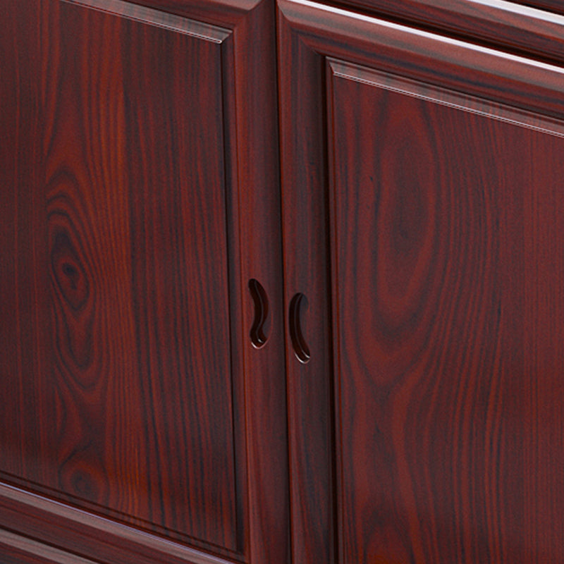 Traditional Rectangle Storage Cabinet Solid Wood Accent Cabinet