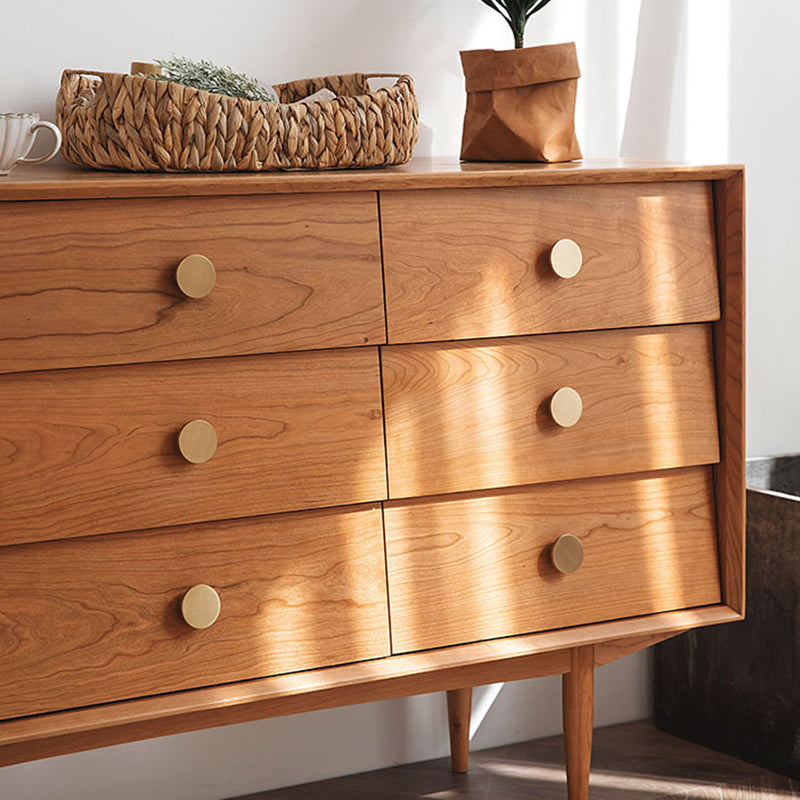 Contemporary Rectangle Wood Accent Cabinet Knobs Cabinet with Drawer