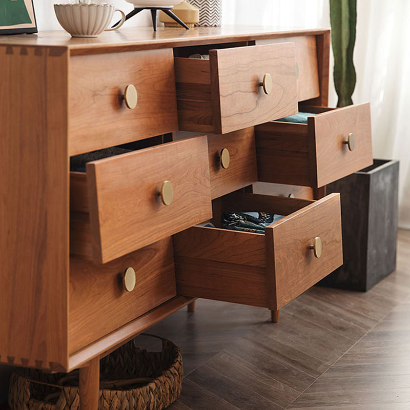 Contemporary Rectangle Wood Accent Cabinet Knobs Cabinet with Drawer