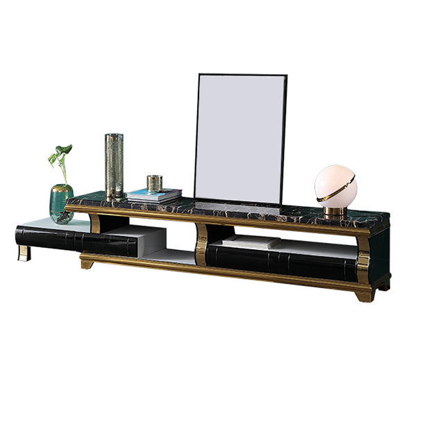 Marble TV Media Stand Contemporary Stand Console with Drawers