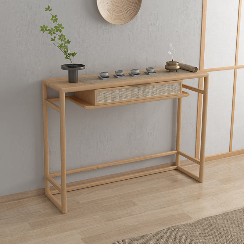 Rectangle Shape Contemporary Console Table Natural/Brown Ash Console Sofa Table