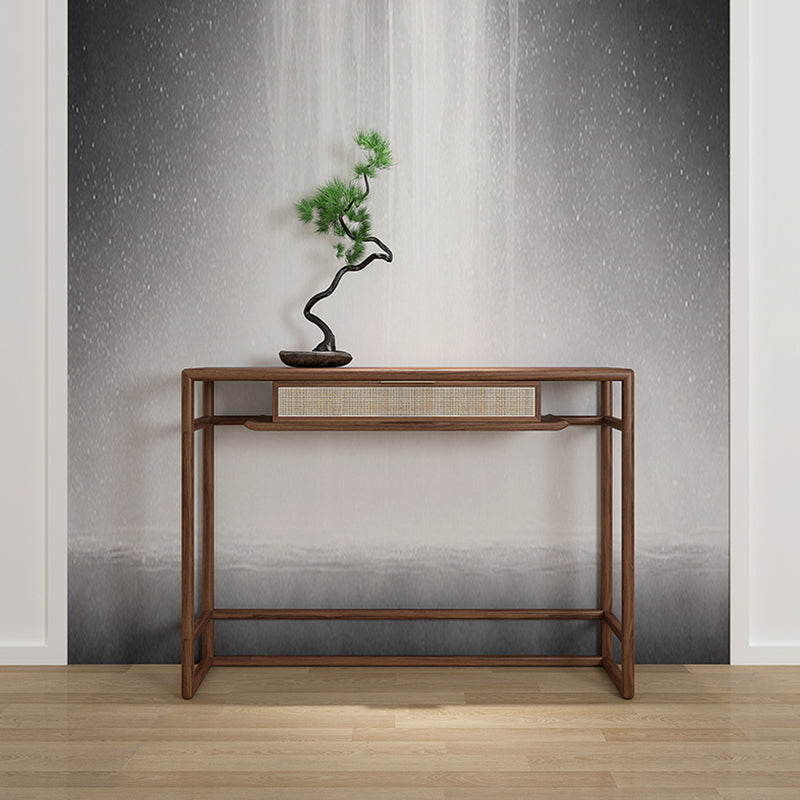Rectangle Shape Contemporary Console Table Natural/Brown Ash Console Sofa Table