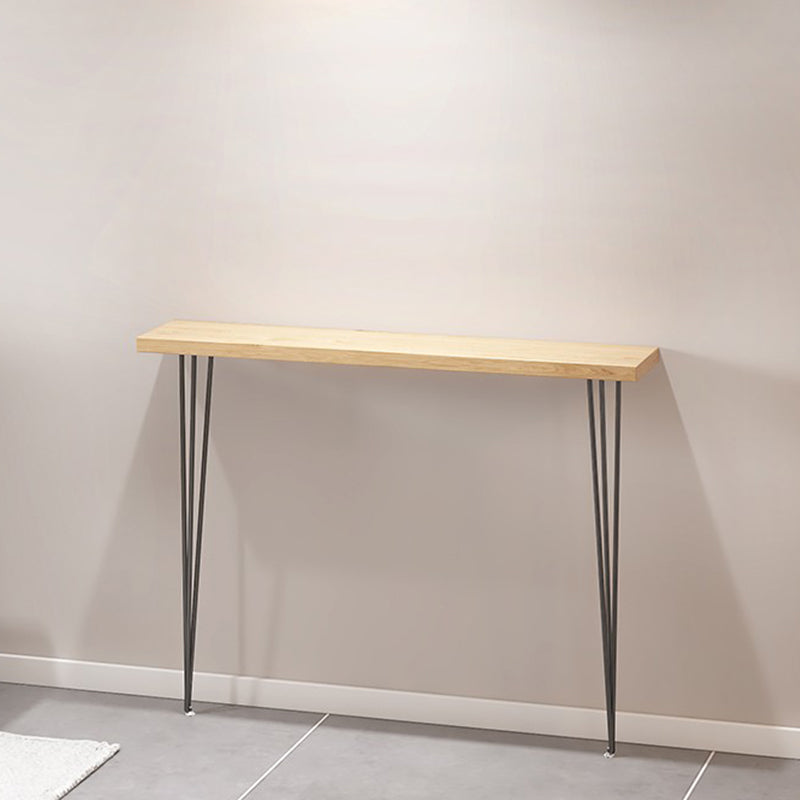 Rectangle Shape Contemporary Console Table Natural Console Sofa Table with 2 Legs