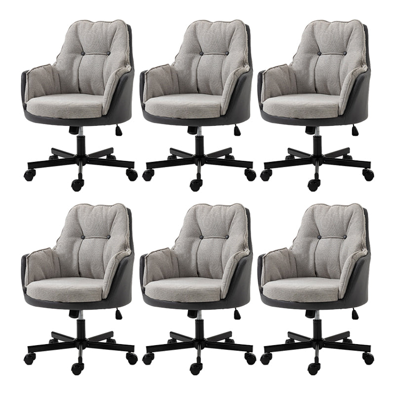 Armless Office Chair Distressing Ergonomic Desk Chair for Bedroom Home