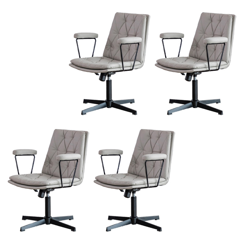 No Wheels Office Chair Contemporary Swivel Rolling Task Chair