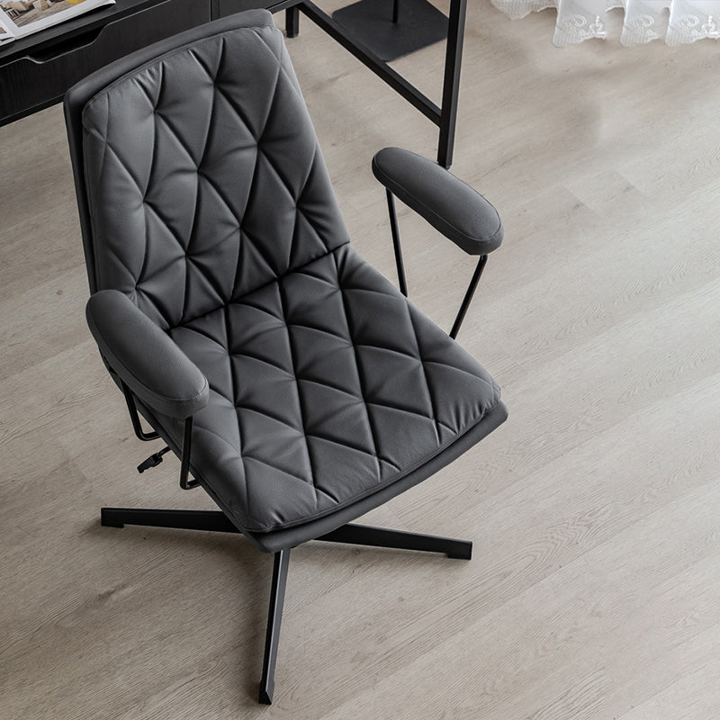 No Wheels Office Chair Contemporary Swivel Rolling Task Chair