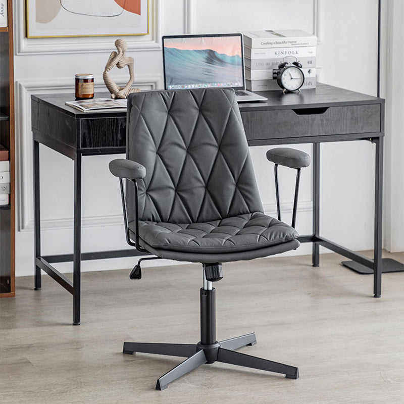 No Wheels Office Chair Contemporary Swivel Rolling Task Chair