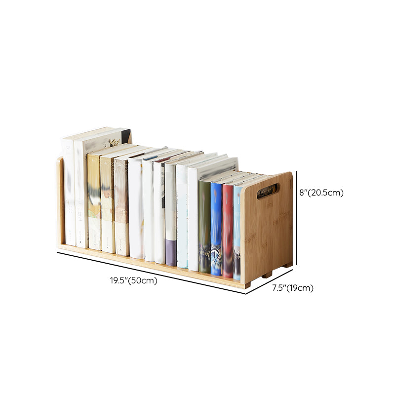 Horizontal Contemporary Bamboo Bookcase Open Back Bookshelf for Home Use