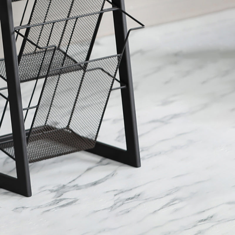 Contemporary Closed Back Bookcase Vertical Metal Bookshelf with Shelves