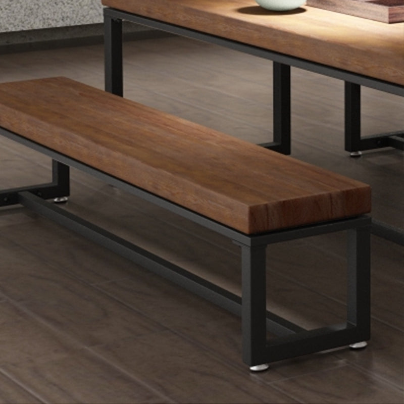 Modern Solid Wood Seating Bench Rectangle Bench for Restaurant