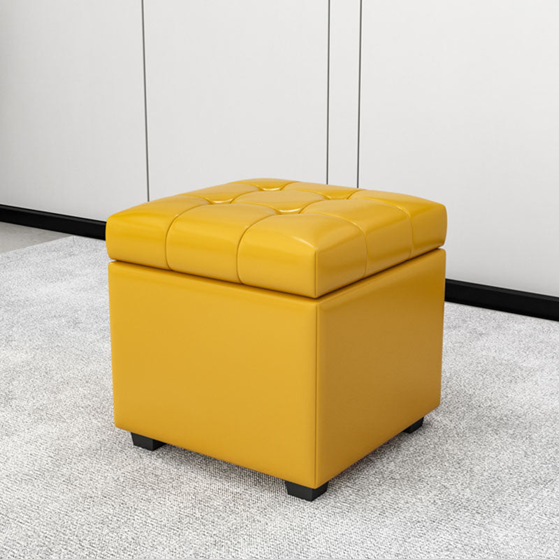 Contemporary Leather Storage Ottomans Square Storage Ottomans for Home