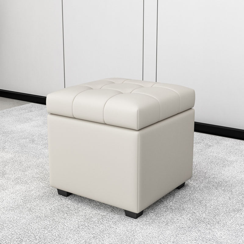 Contemporary Leather Storage Ottomans Square Storage Ottomans for Home