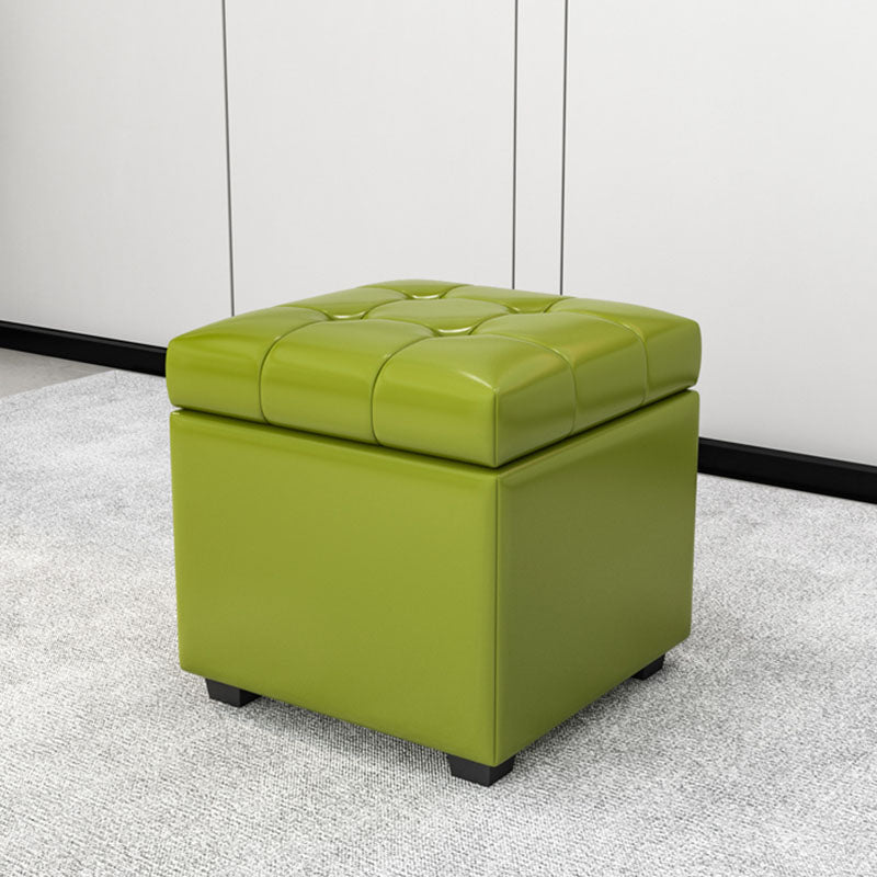 Contemporary Leather Storage Ottomans Square Storage Ottomans for Home