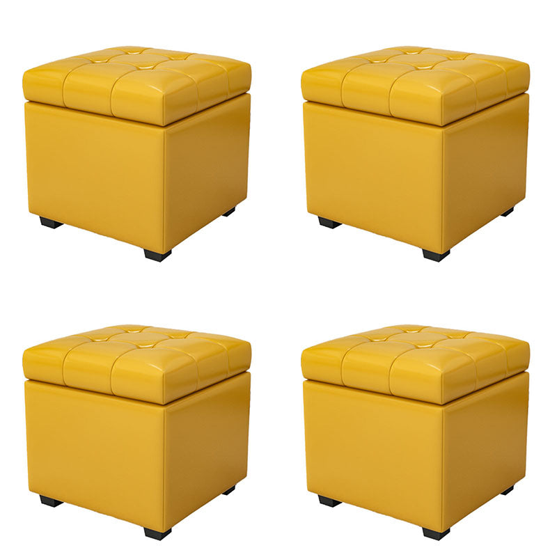 Contemporary Leather Storage Ottomans Square Storage Ottomans for Home