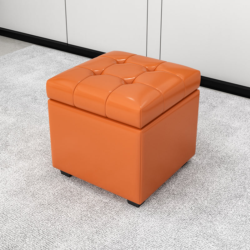 Contemporary Leather Storage Ottomans Square Storage Ottomans for Home