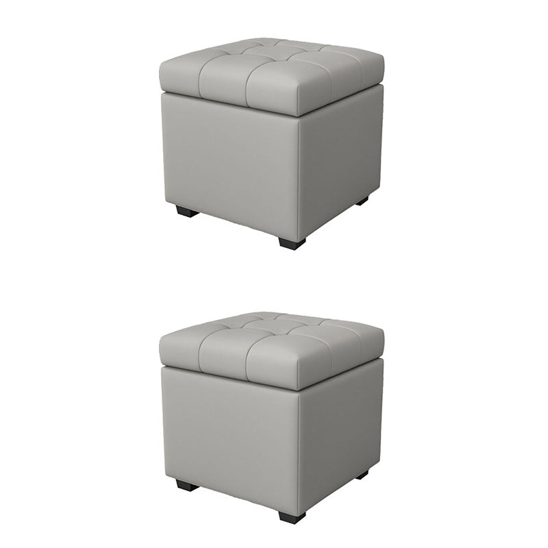 Contemporary Leather Storage Ottomans Square Storage Ottomans for Home