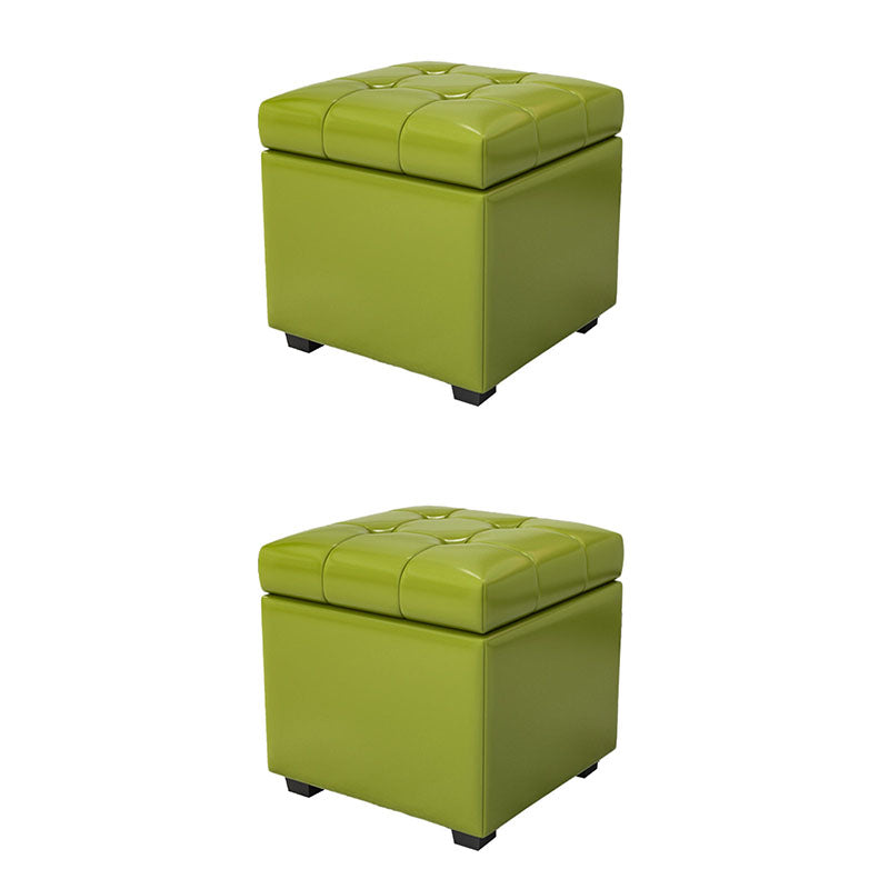 Contemporary Leather Storage Ottomans Square Storage Ottomans for Home