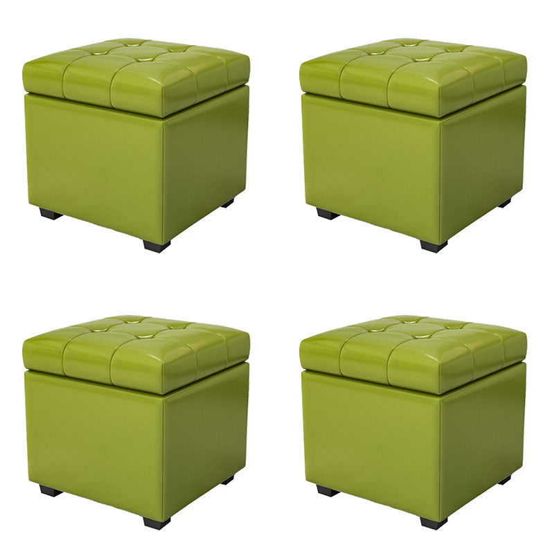 Contemporary Leather Storage Ottomans Square Storage Ottomans for Home