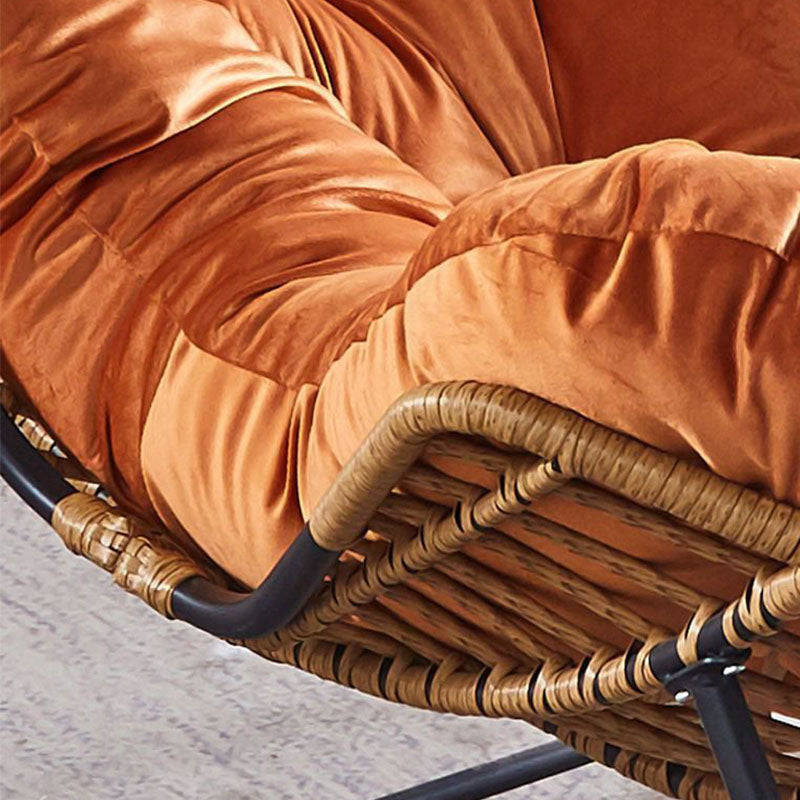 Contemporary Rocker Chair Upholstered Antique Finish Rocking Accent Chair