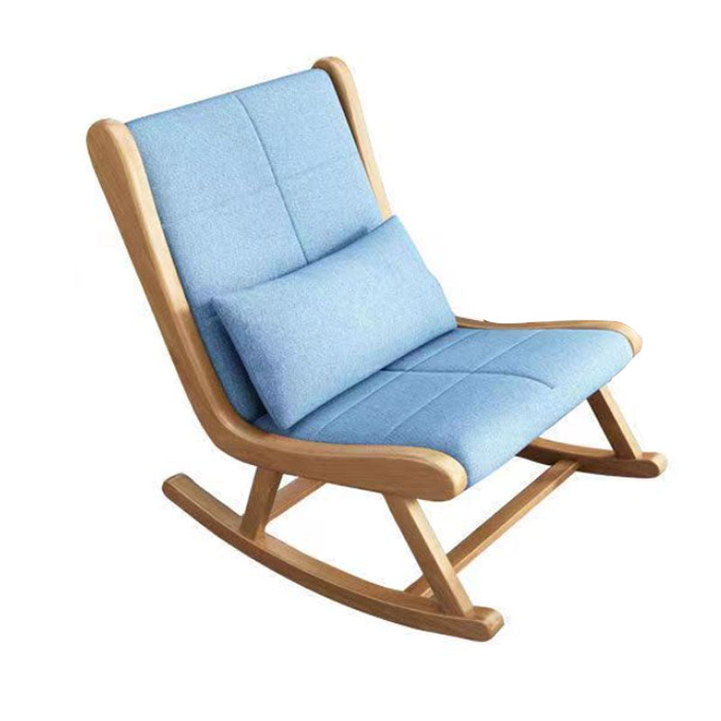 Mid Century Modern Wooden Rocking Chair Indoor Single Rocking Chair without Pedal