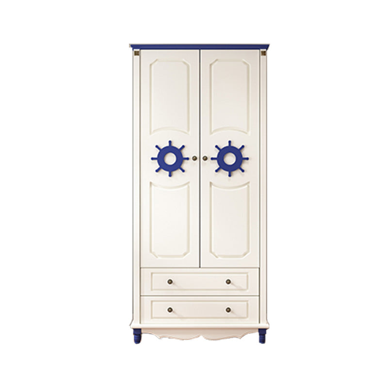 Rectangular Wardrobe Cabinet Nautical Style Home Wooden Wardrobe Closet