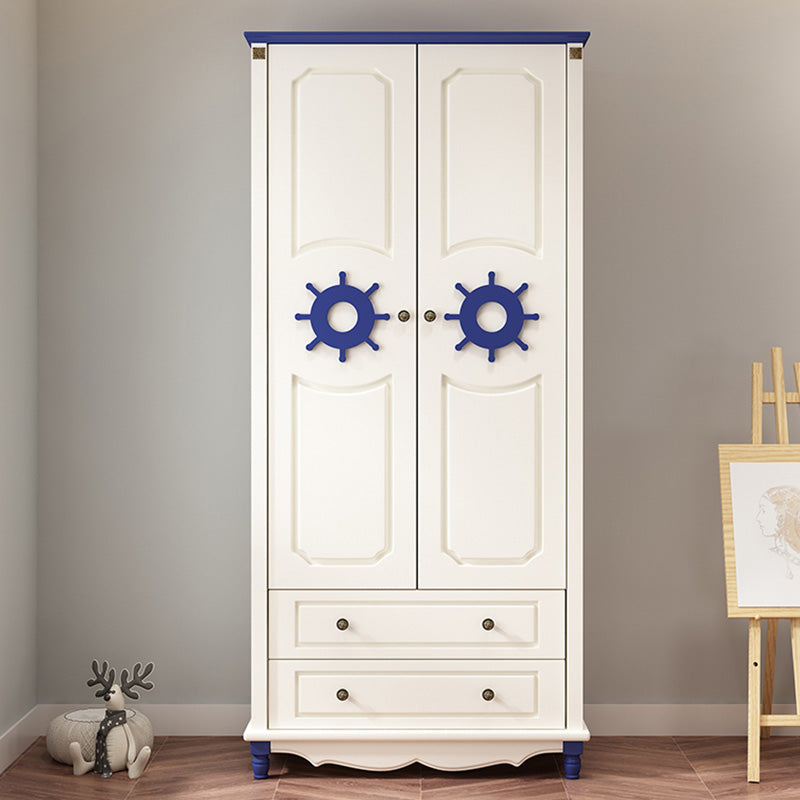 Rectangular Wardrobe Cabinet Nautical Style Home Wooden Wardrobe Closet